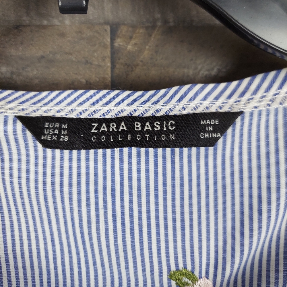 Zara Basic Collection Embroidered Cropped Top - image 4